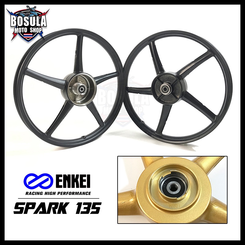 ENKEI ล้อรถจักรยานยนต์ ล้อแม็ก Spark135 /110 Spark Nano Spark115i รุ่นดิสหน้า 4รู ล้อแม็กมอเตอร์ไซต์ขอบ 17"