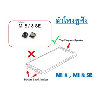 ลำโพงหูฟัง Mi 8 , Mi 8SE