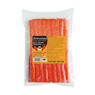 [ขนส่งด้วยรถเย็น]คานิแฟมิลี่ซีเลคชั่น ปูอัดแช่เย็น 500 กรัม - Kani Family Selection Chilled Crab Stick 500g