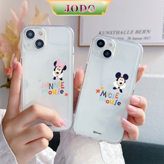 เคสโทรศัพท์มือถือ ซิลิโคนนิ่ม TPU ใส กันกระแทก ลายหนูน่ารัก สําหรับ iPhone 14 13 12 11 Pro Max 6 6S 7 8 Plus X XR XSMax SE JODO