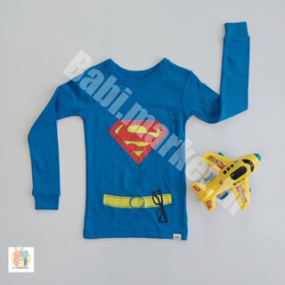 เสื้อยืดเด็กชาย แขนยาว ลาย Superman สีฟ้า GAP ของใหม่