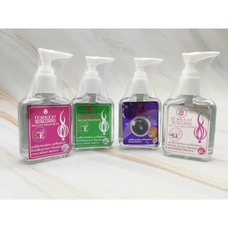 น้ำมันบำรุงผม บัวหลวง แฮร์โค้ท วิตามิน E Bualuang Hair Coat Natural Herbs ( สีชมพู ) มี 3 แบบให้เลือก