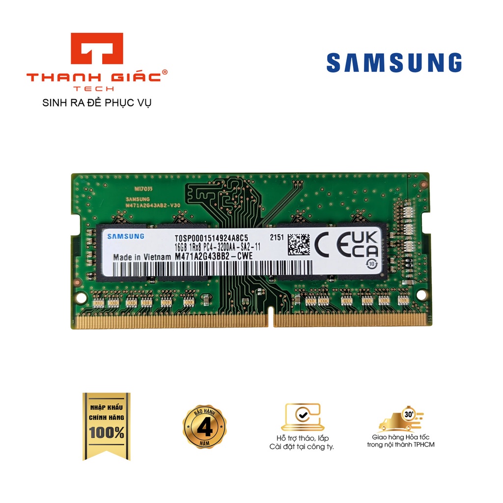 Samsung Laptop Ram 16GB Bus 3200 DDR4 - 3 ปี