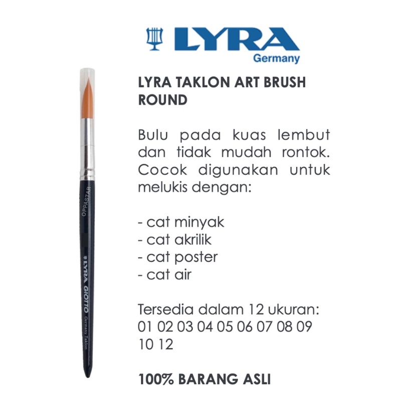 Lyra Giotto Brush Round 6 แปรงทาสีต้นฉบับ