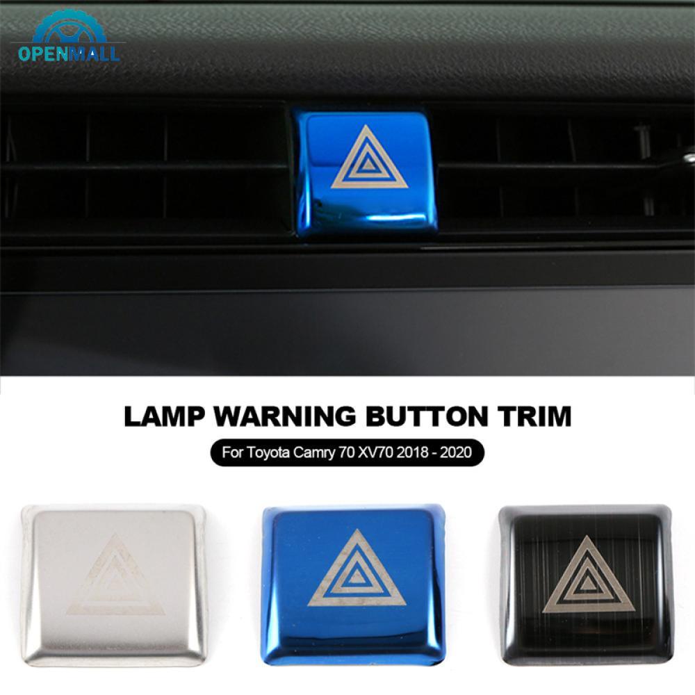 Openmall สติกเกอร์ติดปุ่มกดสวิตช์ไฟฉุกเฉินรถยนต์ สําหรับ Toyota Camry 70 XV70 2018-2020 C3F6