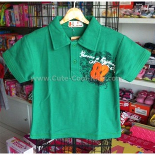 SH-092 เสื้อคอโปโลเด็กสีแดง แฟชั่นเด็กเกาหลี Size-90 (1-2Y)