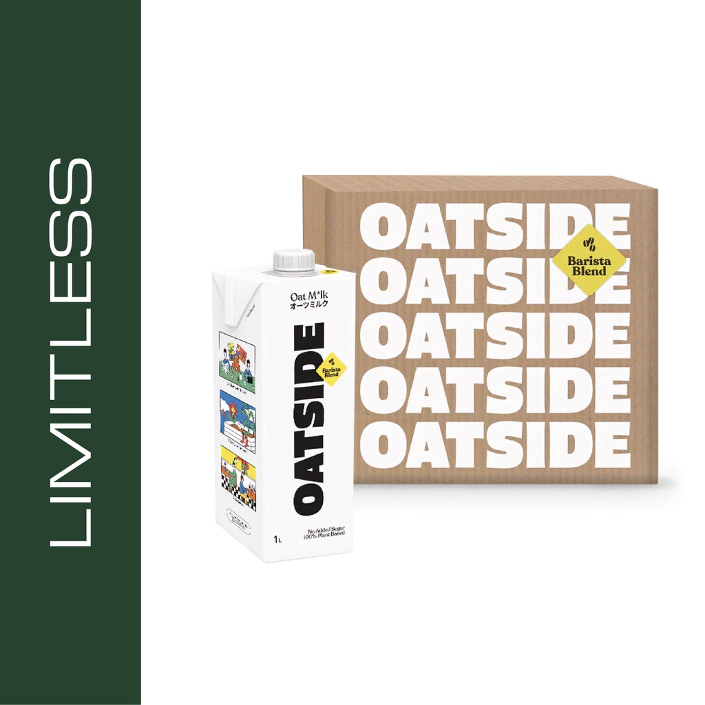 OATSIDE Oatmilk Barista Blend 1L Packs 1X6 / โอ๊ตไซด์ เครื่องดื่มน้ำนมข้าวโอ๊ต 1 ลิตร รสบาริสต้าเบลน