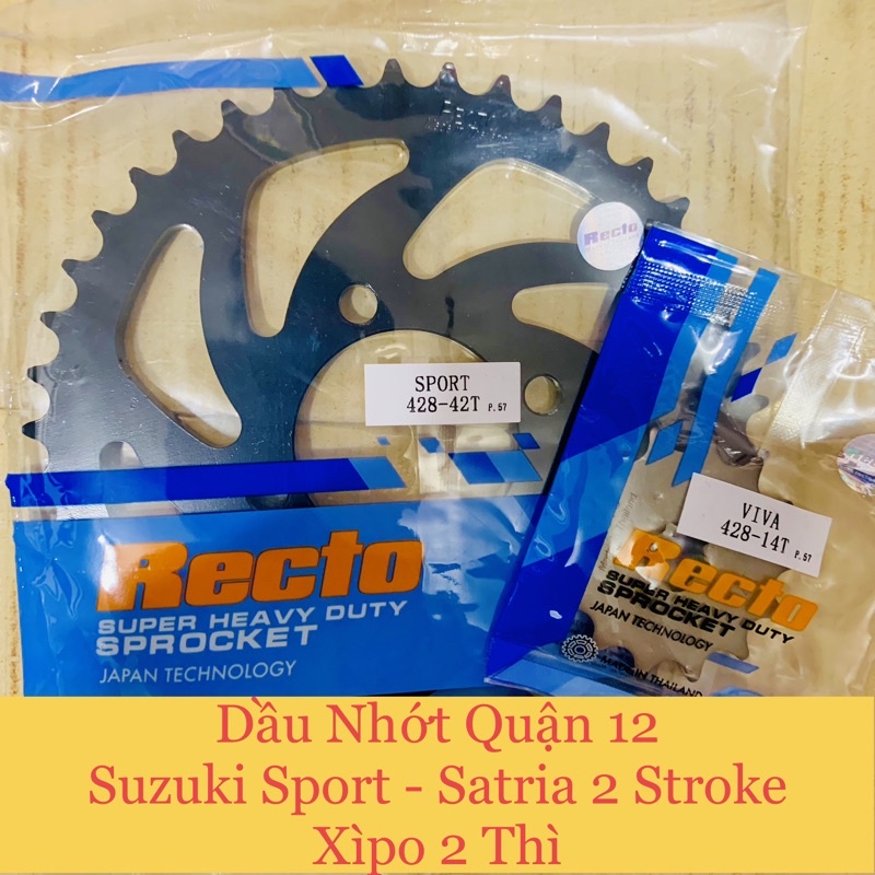 Suzuki Sport 2 จังหวะ - เฟืองโซ่ Recto Xipo 13T 14T 15T - 42T 43T 44T Standard 428 Made in Thailand