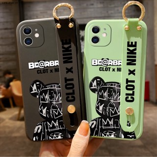 Realme C35 C33 C31 C30 GT Neo 3T เคสเรียวมี สำหรับ Case (With WristStrap) Black Bearเคส เคสโทรศัพท์ เคสมือถือ Protective Full Liquid Silicone Cover Shockproof Back Cases