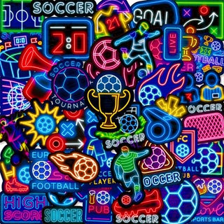 50Pcs/Set ❉ Soccer Football . Neon Color Style Series 01 สติ๊กเกอร์ ❉ DIY Fashion Waterproof Doodle Decals สติ๊กเกอร์