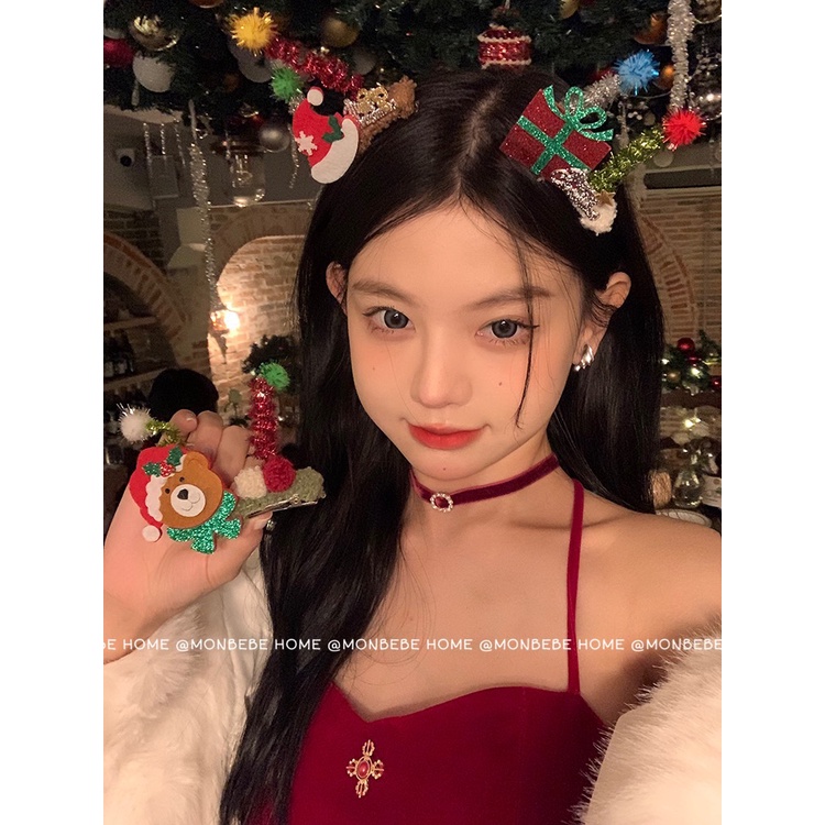 กิ๊บติดผมคริสต์มาส เครื่องประดับผมคริสต์มาส แต่งตัว ขนาดเล็ก สไตล์คริสต์มาส ตกแต่งคริสต์มาส 2022 พร้อมส่ง！！！