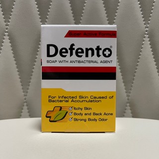 (วันหมดอายุ 21/7/25) Defento(80G.)vสบู่ดีเฟนโต้ สบู่อนามัย ผดผื่นคัน สิวที่หลัง กลิ่นตัว