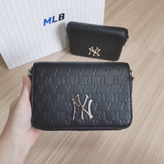 MLB monogram hoody bag กระเป๋าสะพายหนัง