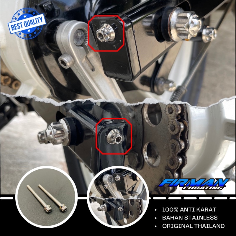 Probolt BPRO F1ZR M6x70 DRAT ARM CHAIN STEEL BOLT 10 7CM 1 KEY & 2 KEYS (ราคา 2)