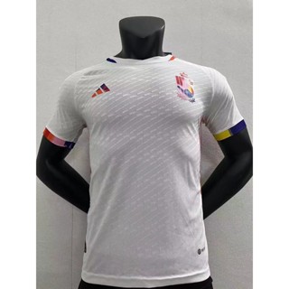 เสื้อกีฬาแขนสั้น ลายทีมชาติฟุตบอล World Cup 22-23 ชุดเยือน สไตล์เบลเยียม ไซส์ S-XXL สําหรับผู้ชาย