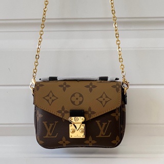 พรี​ ราคา4200 Lv louis vuitton metis M81389 กระเป๋าสะพายไหล่ กระเป๋าโซ่ กระเป๋าสะพายข้างกระเป๋าสะพาย