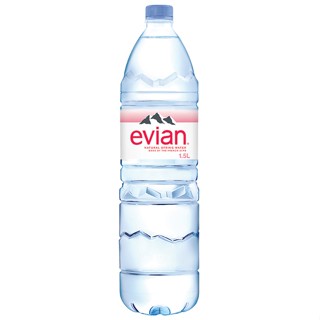 เอเวียง น้ำแร่ ในขวดพลาสติก 1.5ลิตร จากฝรั่งเศส - Evian Water Bottle 1.5L imported from France