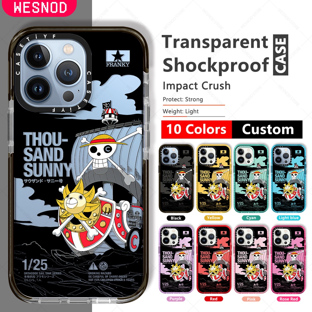 กันกระแทกใสแข็งบางใสแฟชั่น Case เคสโทรศัพท์มือถือ ลายการ์ตูนอนิเมะ One Piece Thousand Sunny Ship สําหรับ IPhone 12 11 Pro 15 14 13 Xs Max X Xr 7 8 Plus Mini Se2020ซิลิโคนนิ่มเคส tpu คุณภาพสูงยี่ห้อใสขอบเรียบโทรศัพท์มือถือฝาปิด Tifyอุปกรณ์เสริมสำหรับ