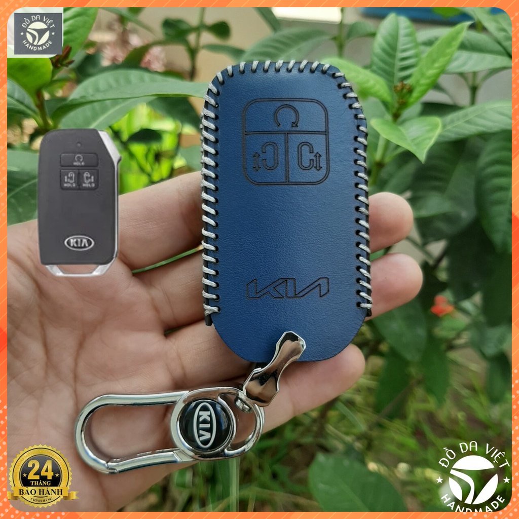 เคสกุญแจหนัง KIA Carnival 2021-2024 ทําด้วยมือ หนังแท้. 24 เดือน.