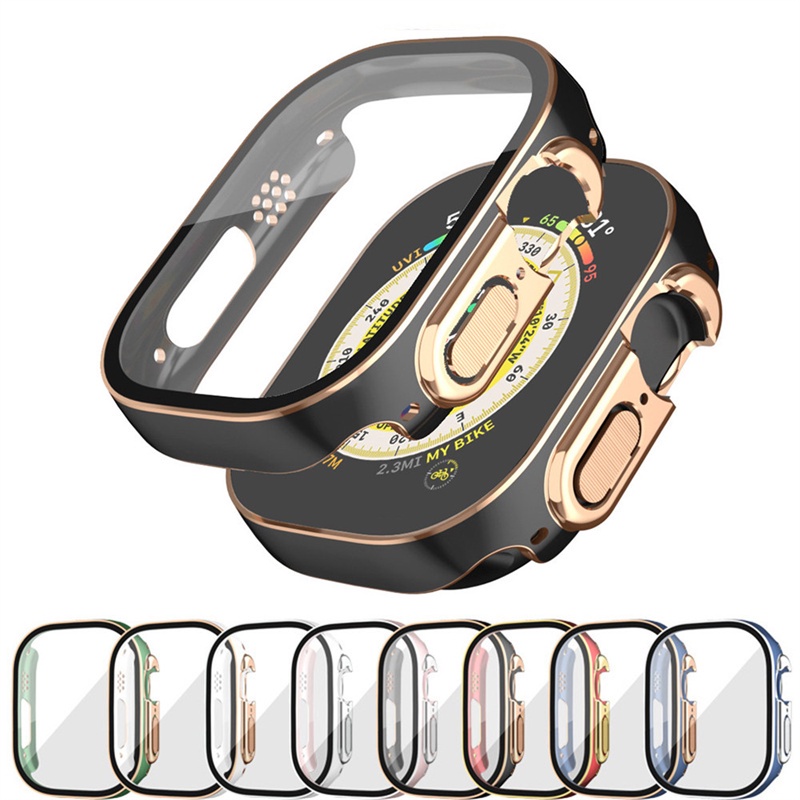 เคสนาฬิกาข้อมือ PC แบบแข็ง กันน้ํา กันรอยขีดข่วน HD สองสี สําหรับ Apple Watch Ultra 49 มม.
