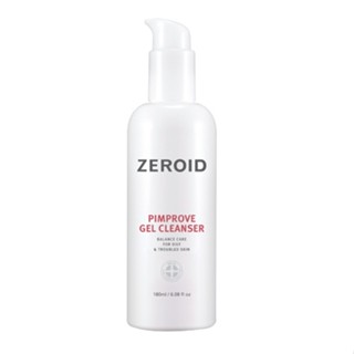 ✨ของขวัญฟรี★ตัวอย่างฟรี✨Zeroid Pimprove gel cleanser 180ml คลีนเซอร์เจล สำหรับทำความสะอาดผิวหน้า