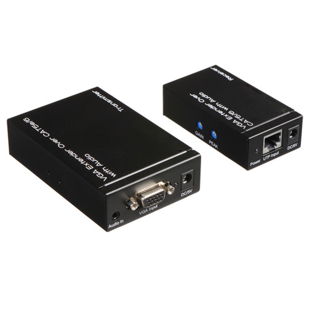 300m VGA extender over cat5e/6 สาย VGA วิดีโอเสียง RJ45 extender พร้อม VGA loop out สําหรับ PC แล็ปท