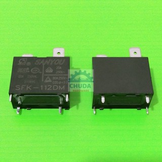 รีเลย์ แอร์ Relay คอยล์ 12VDC 4 ขา 20A 250VAC **ของแท้** #SFK-112DM SANYOU (1 ตัว)