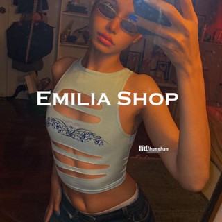 EMILIA SHOP เสื้อครอป เสื้อเสื้อผ้าแฟชั่นผู้หญิง เข้ารูป เซ็กซี่สไตล์เกาหลี สําหรับผู้หญิง2022 ใหม่ Stylish ทันสมัย สวยงาม Korean Style ES220384 36Z230909