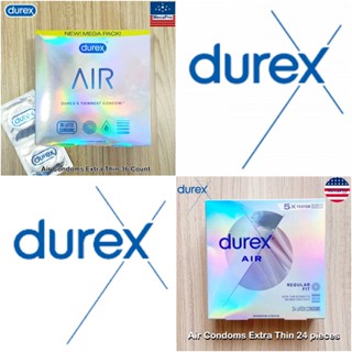 Durex® Air Condoms Extra Thin 5, 10, 24 or 36 pieces ดูเร็กซ์ ถุงยางอนามัย ขนาด 54 มม. แบบบางพิเศษ