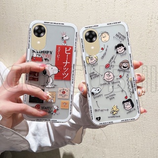 เคสโทรศัพท์มือถือ ซิลิโคนนิ่ม ลายการ์ตูน Snoopy น่ารัก สําหรับ OPPO A17k A77s A57 A77 5G A96 A76 A55 A55