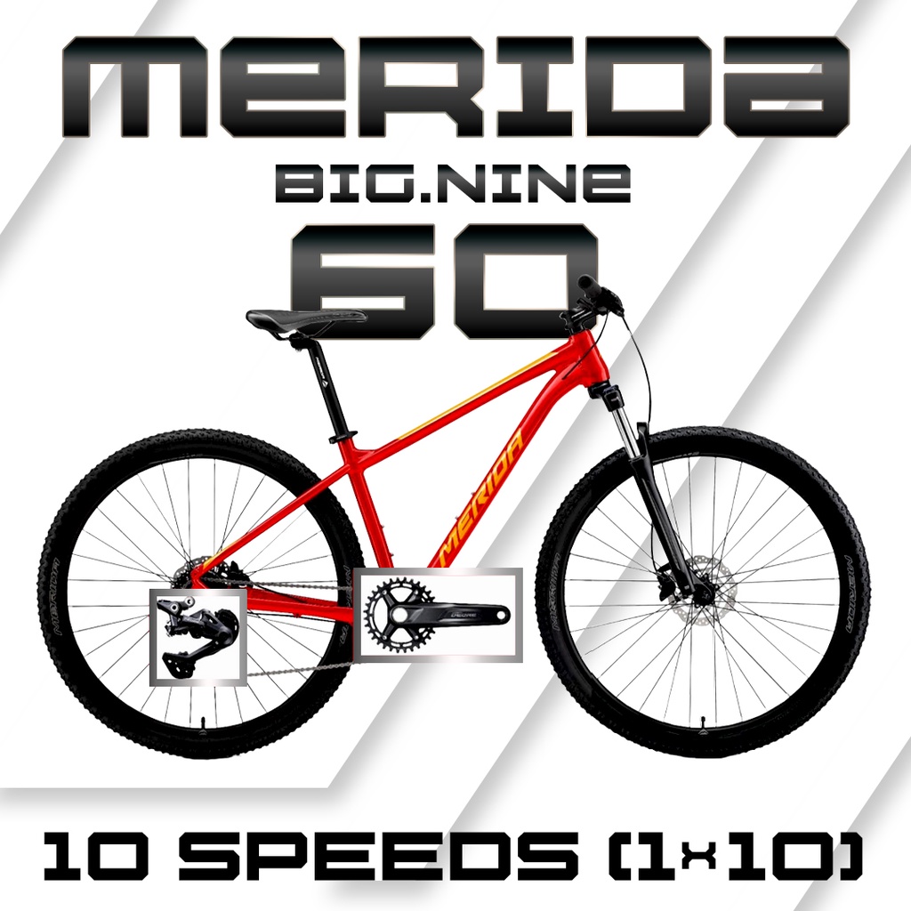 จักรยานเสือภูเขา MERIDA Big Nine 60 (2022-2023) 29นิ้ว Shimano Deore 10sp