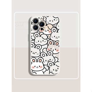 Cute cartoon rabbit เคสไอโฟน iPhone 11 8 Plus case X Xr Xs Max Se 2020 cover เคส iPhone 13 12 pro max 7 Plus 14 pro max