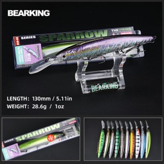 Bearking เหยื่อตกปลาประดิษฐ์ 130 มม. 28.6 กรัม 2.5-3 ม. คุณภาพมืออาชีพ