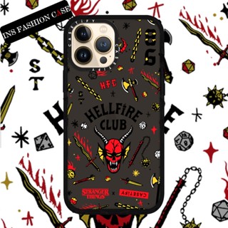 Casetify X STRANGER THINGS เคสโทรศัพท์มือถือแบบนิ่ม ใส กันกระแทก ลายปีศาจสีแดง สีดํา สําหรับ iPhone 14 13 12 11 Pro MAX IX XS MAX XR 6 6s 7 8 Plus