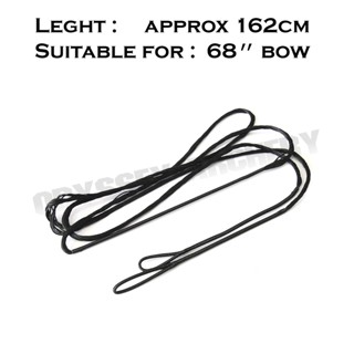 Archery Accessories Black Bowstrings . Bow Strings For Recurve Bow , Longbow , Size 68"