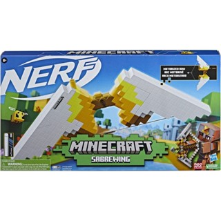 NERF Minecraft Sabrewing Motorized Blaster Bow, 8 Elite Darts, 8-Dart Clip, Electric Full Auto Toy Foam Blasters