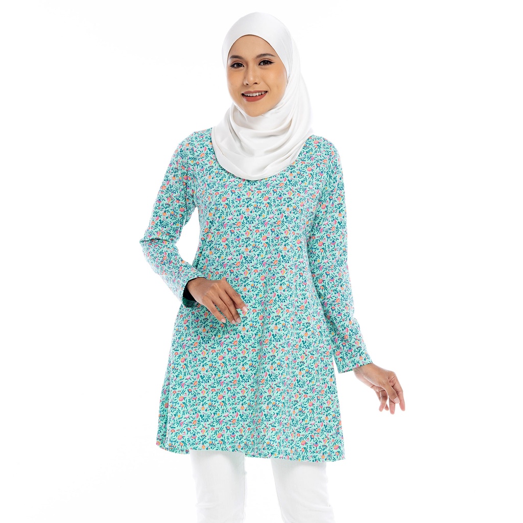 AQEELA Muslimah Basic Muslimah TShirt- สีเขียว (aq999g)