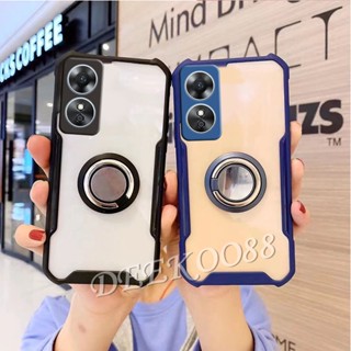 เคสโทรศัพท์มือถือ กันตกสี่มุม ป้องกันกล้อง พร้อมแหวนขาตั้ง สําหรับ OPPO A17K A17 4G A77S A77 5G A57 A76 A96 Reno8 Reno7 Pro Z Reno 8 8Z 8Pro