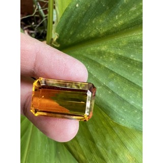 Lab Citrine Octagon 22x15- 22cts