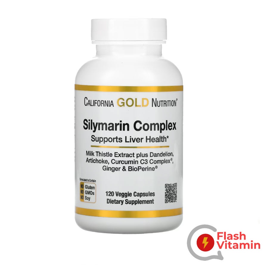 < พร้อมส่ง > California Gold Nutrition Silymarin Complex Liver Health, Milk Thistle 300 mg 120 Caps 