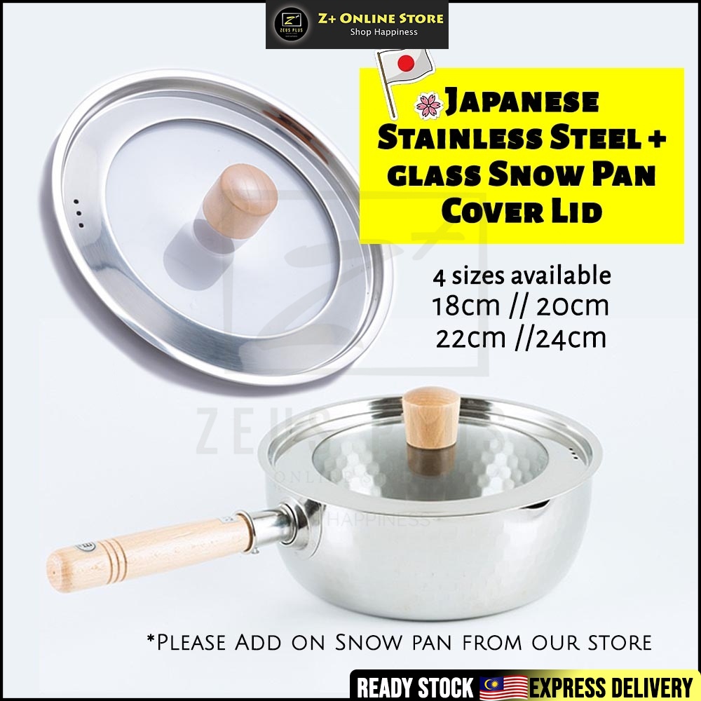 ZPLUS สแตนเลสสตีลขอบฝาครอบกระจกสําหรับ Snow Pan Saucepan Tudung Kuali Penutup Periuk Masak