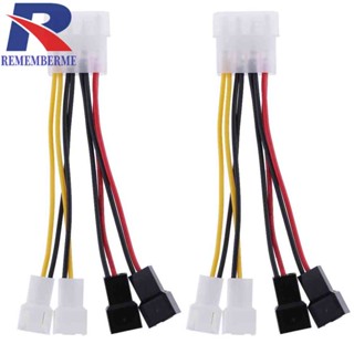 อะแดปเตอร์เชื่อมต่อพัดลม 4-Pin Molex to 3-Pin 12v*2 / 5v*2 2 ชิ้น