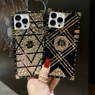 เคสโทรศัพท์มือถือแบบนิ่ม ทรงสี่เหลี่ยม พร้อมแหวนขาตั้ง หรูหรา สําหรับ VIVO V25 Pro V25e Y35 Y16 Y22 Y02s Y77 5G