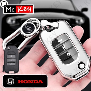 【Mr.Key】เคสกุญแจรีโมทรถยนต์ Tpu แบบพับได้ สําหรับ Honda Accord Civic CR-V HR-V HRV Crider Jade Odyssey