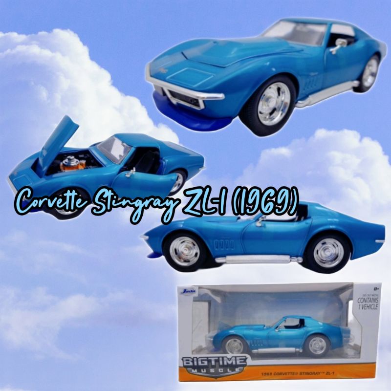 💥💥พร้อมส่งจากกทม.💥💥 โมเดลรถคลาสิค 1969 Corvette Stingray ZL-1 (สเกล 1/24) ของสะสมmodel car toy car d