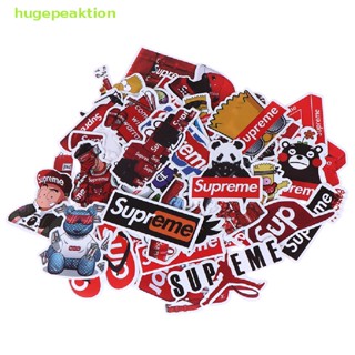 Hugepeaktion สติกเกอร์ PVC ลายกราฟฟิติ Supreme สําหรับติดตกแต่งรถยนต์ แล็ปท็อป สเก็ตบอร์ด กีตาร์ 50 ชิ้น