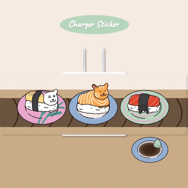 Sushi Meow - Charger Sticker (ไม่ได้เคลือบ)