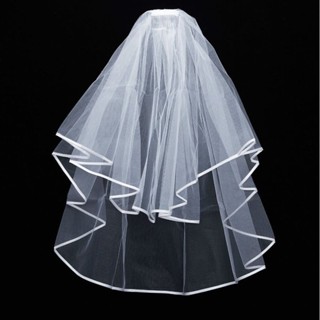 เวลเจ้าสาว รุ่นขายดี *BESTSELLER* Bridal Veil with Ribbon Edge (2 Layers)