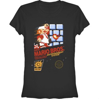 Ladies Cartridge Art Super Mario Brothers Shirt เสื้อยืดผู้หญิง เสื้อยืดผู้หญิง