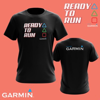 เสื้อยืดผ้าฝ้าย เสื้อยืดแขนสั้น พิมพ์ลาย GARMIN TO RUNNING OUTDOOR